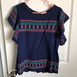 Summer blouse with cute stitching detail